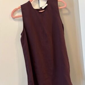 Babaton Rich Maroon Sleeveless Blouse